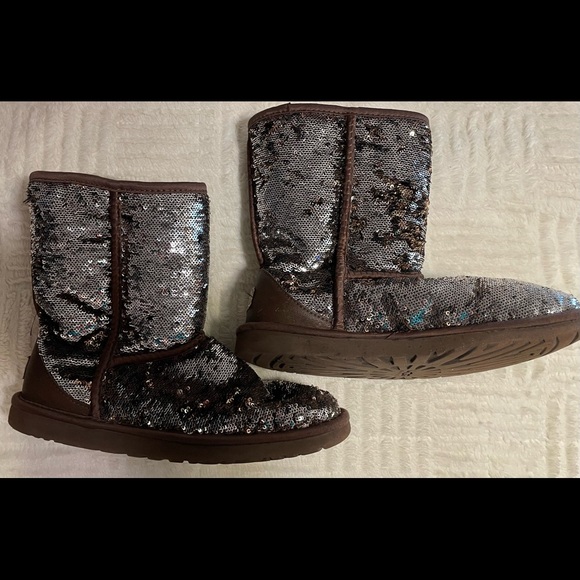 Ugg boots sequins brown & gold - Picture 4 of 7